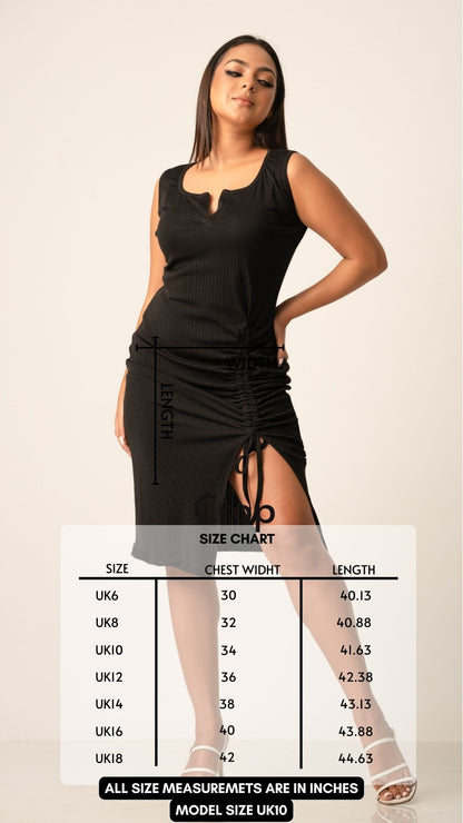 Canna Front Ruched Dress