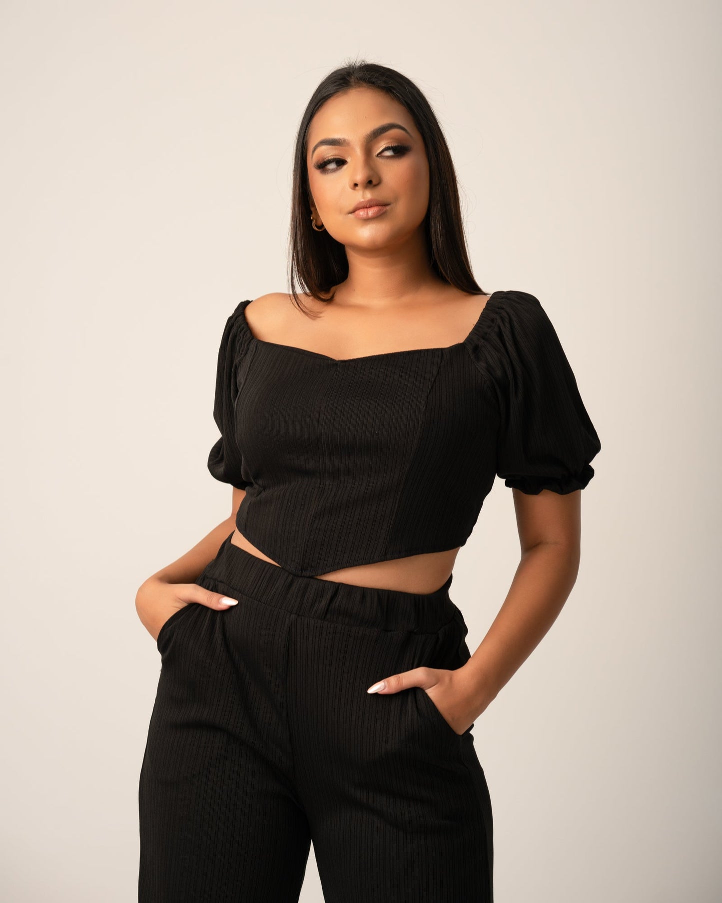 Canna Puff Sleeve Crop