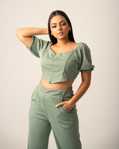 Canna Puff Sleeve Crop