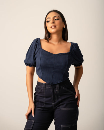 Canna Puff Sleeve Crop