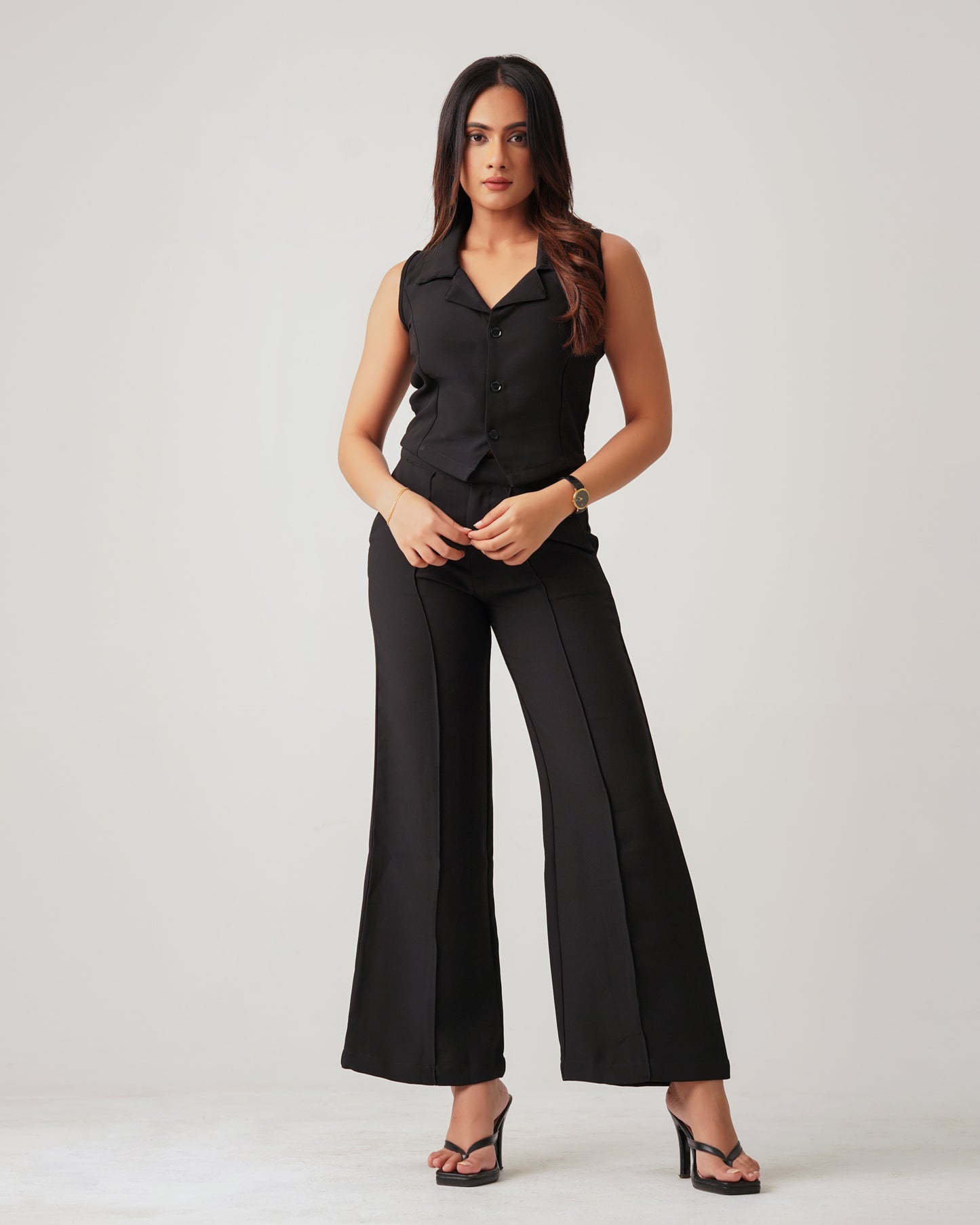 Collared Crop Waistcoat