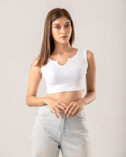 Sona V Neck Crop